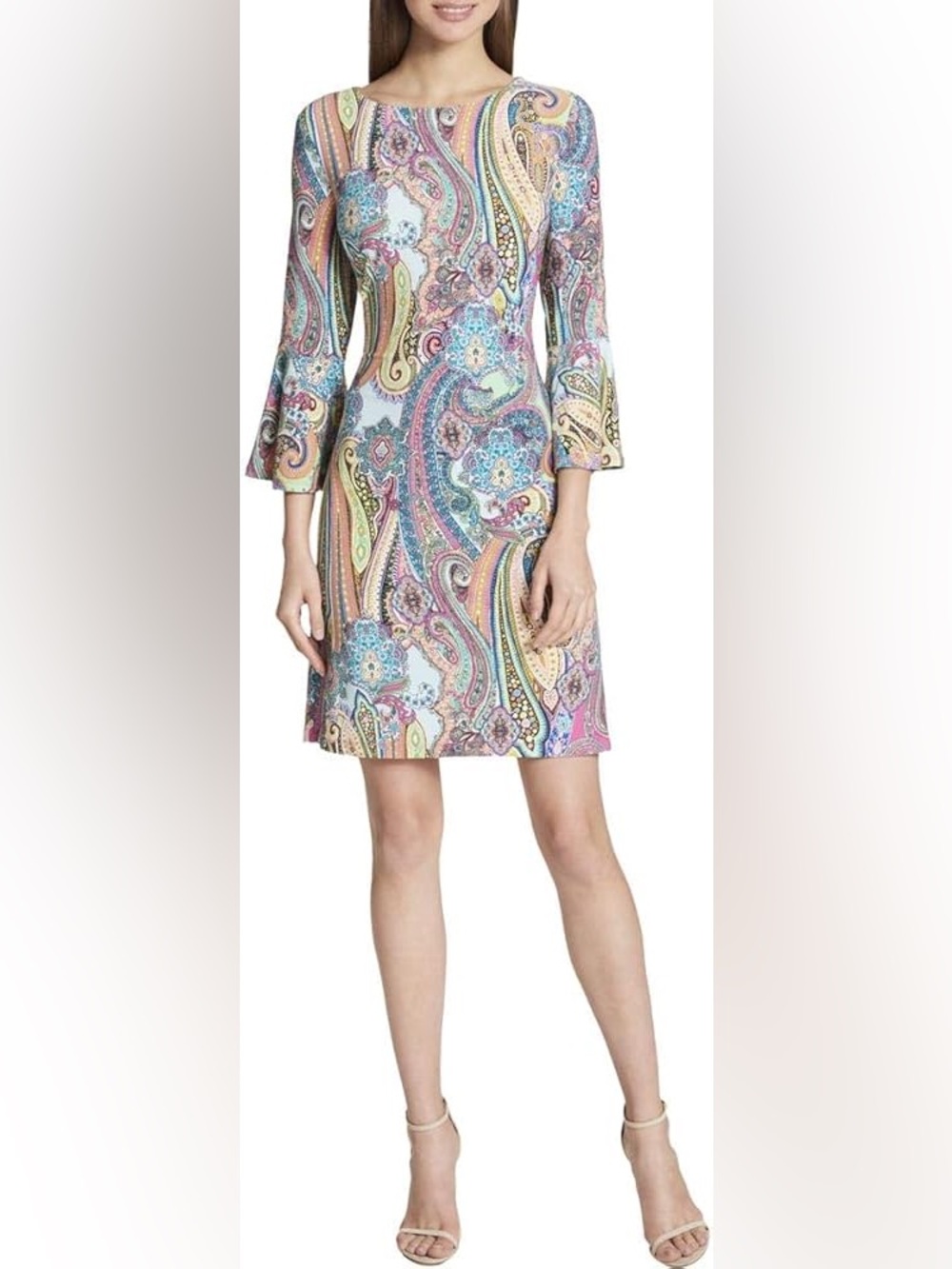 Tommy Hilfiger Pastel Paisley Shift Dress in Blue, Pink, Yellow